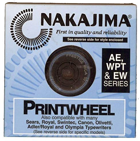 Nakajima Letter Gothic 10/12 Print Wheel for use in WPT-150/160 Series Portable Electronic Typewriter.