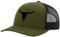 Benutzerdefinierte Richardson Trucker Hut Kuh Schädel Eine Stickerei Polyester Baseball Cap, Loden Black Design Only, Einheitsgröße