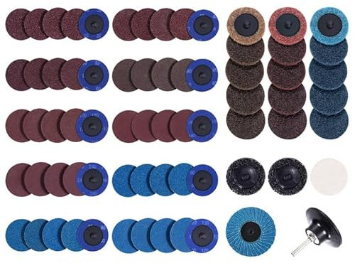 SATC 2 Inch Sanding Discs 70PCS Die Grinder Sanding Disc with 1/4 Holder for Die Grinder Surface Conditioning Disc for Burr Finish Rust Paint Removal
