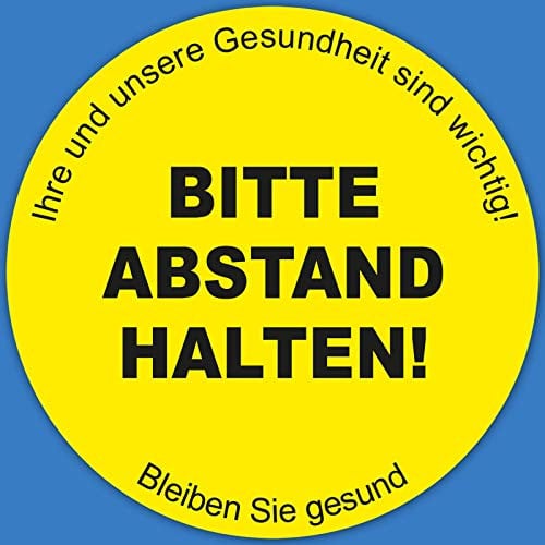 Warnschild/Aufkleber »BITTE ABSTAND HALTEN!«