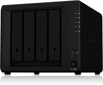 Synology DS420+ 48TB 4 Bay Desktop NAS System, installiert mit 4 x 12TB Toshiba N300 Festplatten