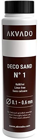 Akvado Natursand Dekosand Aquariensand Bodengrund für Aquarien Aquarium Deko Sand N°1 0,1-0,6 mm
