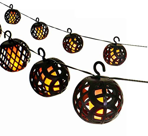 Mify Solar Laterne, LED Simulation Solar Flame Light Gartenleuchten Solar Lichterketten wasserdichte dekorative Lichter für Garten Hochzeit Weihnachtsdekoration