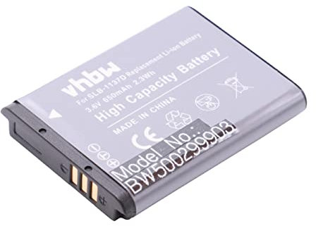 vhbw Akku Ersatz für Samsung SLB-1137d für Kamera Digicam DSLR (750mAh, 3,6V, Li-Ion)