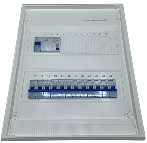 Unterverteilung Aufputz Unterputz verdrahtet - Sicherungskasten 1-Reihig 2-Reihig 3-Reihig Verteiler Verteilung Aufputz Unterputz Hohlwand, Größe: V3-2 Reihig 1xFI8xLSS 1x3polig LSS UP