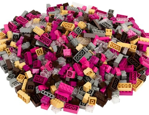 Q-Bricks Kreativ-Bauset mit klassischen Bausteinen – 1000 Teile – 2,2 kg | 3 Formen: 1x4, 2x2, 2x4 | 6 Farben | Kompatibel mit großen Baukasten-Marken | Hergestellt in der EU (Specialmischung)