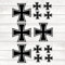 myrockshirt 12 x Aufkleber Eisernes Kreuz Set Bogen 30x20cm Kreuz Bundeswehr Luftwaffe Eisern Kreuz Cross Autoaufkleber Scheibe,Lack,Glas