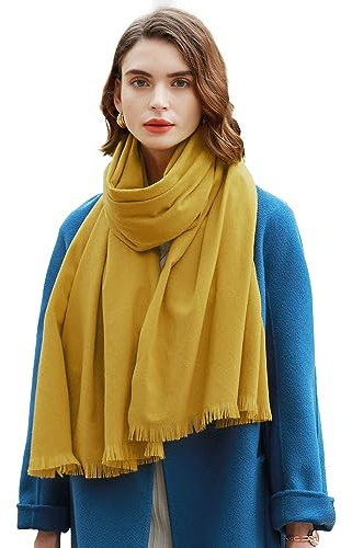 RIIQIICHY Damen Schal Winter Gelb Pashmina Stola Festlich Herbst xxl schals Tücher für Abendkleider Frauen Hochzeit Schultertuch