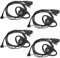 HYSHIKRA Auricular Walkie Talkie con micrófono, 1 Pin de 2,5 mm en Forma de D Pinganillo Compatible con Motorola TLKR T92 H2O T42 T62 T82 Extreme T80 Extreme Radio (4 Piezas)