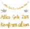 Kommunion Girlande Alles Gute zur Konfirmation Banner Girlande Gold Glitzer Deko Taufe Konfirmation Papiergirlande Dekobanner Hängedeko für Taufe Party (Gold)