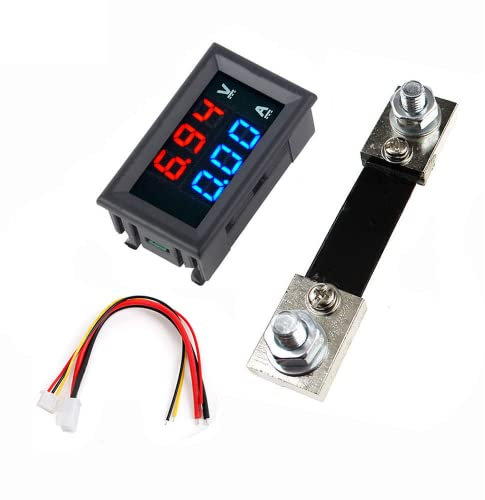 Fasizi 0.56 Pollici Blu Rosso Doppio Display A LED Mini Voltmetro Digitale Amperometro DC 100V 100A Pannello Amp Tensione Corrente Meter Tester