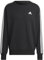adidas Men's Essentials French Terry 3-Stripes Sweatshirt, Black, S