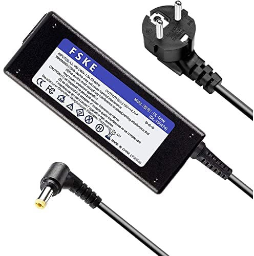 FSKE 19V 4,74A 90W Alimentatore caricatore per Acer Adattatore Computer Portatile Caricabatterie Notebook PC Cavo di alimentazione Fonte Plug (75W 65W compatibile) Connettore: 5,5x1,7 mm