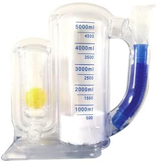 zalati Spirometry Atemtrainer 5000 ml Atmungsaktiv Vitalkapazität Trainer für Home Office Trainer