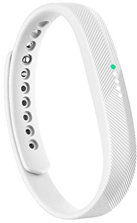 honecumi Armband Kompatibel mit Fitbit Flex 2 Smart Watch Ersatz Armbänder Band für Damen Herren, Flex 2 Silikon Strap Buntes Klassisch Verstellbares Sport Uhrenarmband Zubehör - Kleine,Weiß