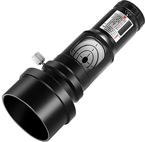 NEEWER Colimador Láser Rojo, Ocular de Colimación Ajustable de 1,25 con Adaptador de 2, Accesorio de Telescopio Compatible con Newtonian Dobsonian Marca Telescopio Reflector, LS-T9