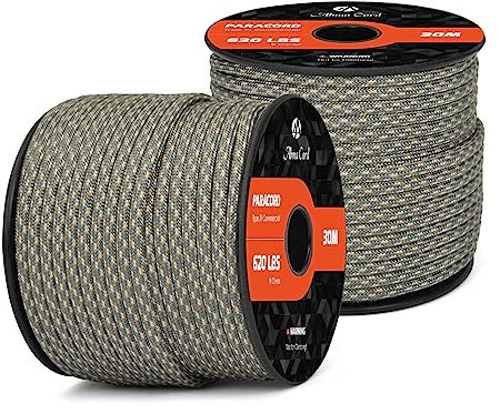 Abma Cord Paracord 620 lbs 4mm 9 Strands 100% Nylon 30M - ACU Digital Camo