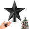 Hanaive Mini-Weihnachtsbaumspitze, kleiner Weihnachtsstern, Mini-Weihnachtsbaumspitze für Weihnachten, Party, Urlaub, Heimdekoration (plattiert, schwarz, 5,9 cm)