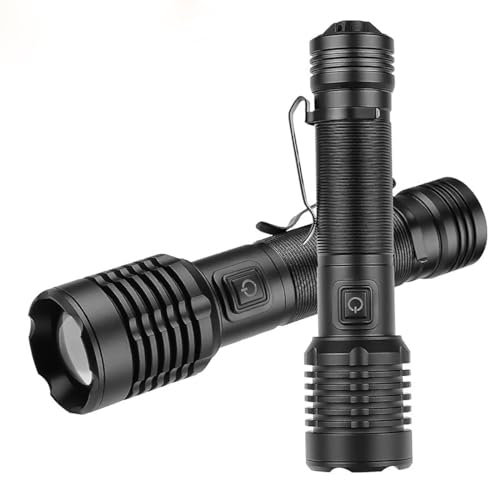 POCKETMAN Wiederaufladbare LED-Taschenlampe 800 Lumen Tragbare Taschenlampe mit Stift Clip 5 Modi Taschenlampe Camping, Wandern, Notfall(2)