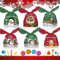 YeahBoom 60 Stücke Weihnachten Geschenkbeutel,6 Design Geschenktüten Weihnachten,Hasen Ohren Candy Tüten,Weihnachten Cookie Beutel,Partytüten,Geschenktüten Weihnachten,Weihnachten Treat Tasche
