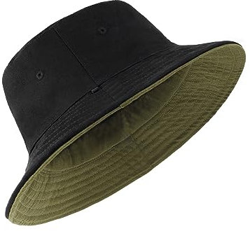 Zylioo Cotton Bucket Sun Hats Double Sided Hats Cap Reversible Fishing Hat Fisherman Hat for Men Women