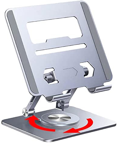 EXBERT Supporto per laptop, supporto regolabile per laptop, supporto per laptop a 360 gradi, base girevole compatta per laptop, supporto angolare per laptop, supporto pieghevole antiscivolo per laptop