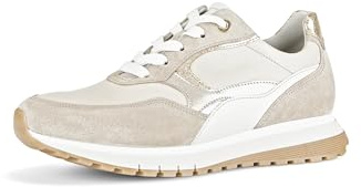 Gabor Damen Low-Top Sneaker, Frauen Halbschuhe,Wechselfußbett,Komfortable Mehrweite (H),Sportschuhe,Muschel/Platino k.,40 EU / 6.5 UK
