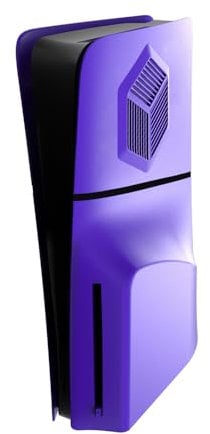 Hesupy for PS5 Slim Console Faceplate Cover, Custom Replacement Side Shell Skin Case with Cooling Vents, Dustproof ABS Cover Plates for PS5 Slim Disc Edition (Purple)