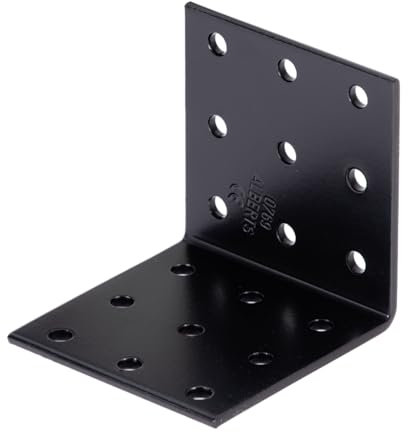Alberts 337582 Lochplattenwinkel - verzinkt - schwarz - kunststoffbeschichtet - 60 x 60 x 60 mm