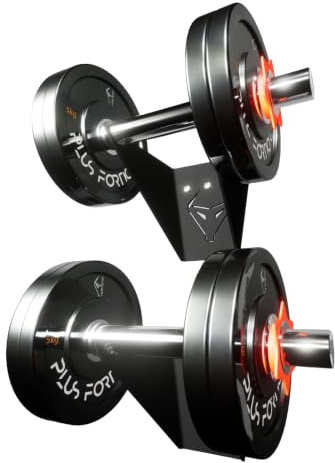Kurzhantel Wandhalterung 2er Set – Hantelhalter Wand aus Stahl, Stabil & Platzsparend, für Home Gym & Fitnessstudio, Made in Spain