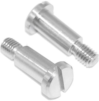 Flachkopfschrauben M6X20 4 Stück Edelstahl A1 mit Schlitz und Ansatz DIN 923, Maschinenschraube - rostfrei (1.4305)