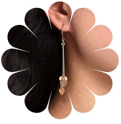 Cimenexe Böhmische Herz Ohrringe Baumeln Gold Herz Quaste Kette Tropfen Ohrringe Lange Herz Haken Ohrringe Minimalistische Herz Kette Ohrringe Schmuck Für Frauen Und Mädchen Geschenke