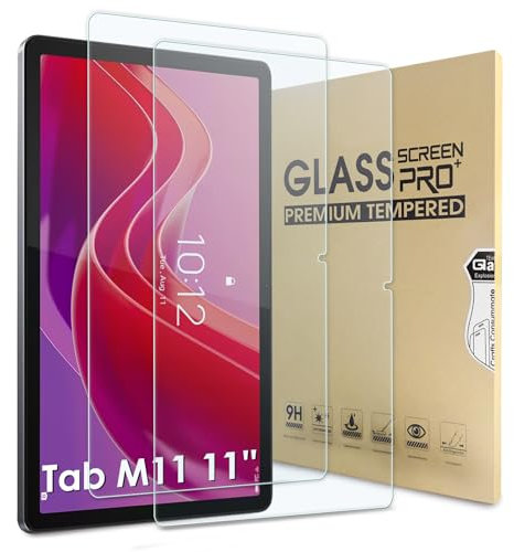 Bighan Protector de Pantalla Compatible para Lenovo Tab M11 11, 2 Pack Cristal Templado Compatible para Lenovo M11 TB-330FU/ TB-331FC, dureza 9H, antiarañazos, sin burbujas