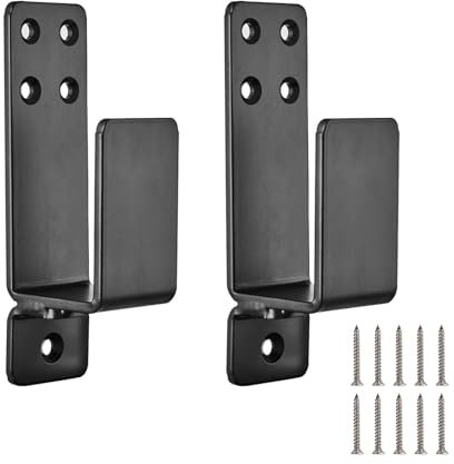 Jadin U Winkel, U Profil Stahl, 2Pcs U-förmige Eisenstange Sicherheit Türschlösser Klammern mit 10 M5 Schrauben, für Haus Scheune Schuppen Garage Tor Türverstärkung (14 x 5 cm, Schwarz)