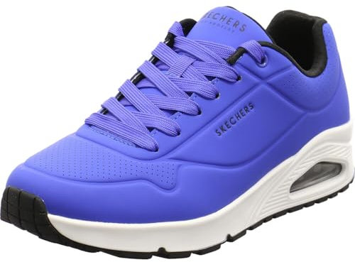 Skechers Herren Low-Top Sneaker UNO Stand ON AIR, Männer Sneakers,Halbschuhe,straßenschuhe,Strassenschuhe,Sportschuhe,Blau BLW,43 EU