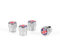 TrOUJIpxz Silberne Ventilkappen für Mini Cooper R50 R52 R53 R55 R56 R60 F54 F55 F56 F60 (Union Jack Rot)