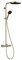 hansgrohe Pulsify S Puro - wassersparendes Duschsystem (EcoSmart) mit Thermostat, Regendusche (260 mm), mit Handbrause, Brauseschlauch, Brausestange und runder Kopfbrause, Brushed Bronze, 24237140