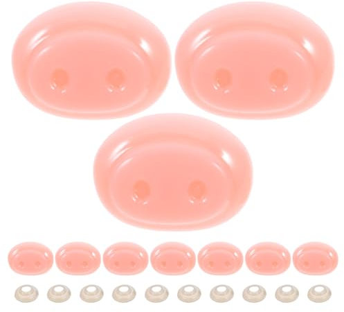 OHPHCALL Ovale Schweinenase Zum Basteln 20 Stück Kunststoff-Tier-Sicherheits-Nasenscheiben Stofftiere Häkelnase Für Puppen Plüschpuppen Basteln Stofftiere DIY-Bastelarbeiten