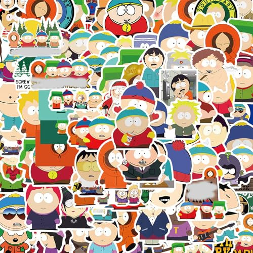 100pcs Anime Vinyl Sticker Set, Cute Cartoon Stickers Aufkleber, Coole Klassische Wasserdichte Cartoon-Aufkleber, für Laptop Skateboard Koffer Helm Motorrad Auto, für Teenager, Kinder, Jungen
