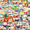 100pcs Anime Vinyl Sticker Set, Cute Cartoon Stickers Aufkleber, Coole Klassische Wasserdichte Cartoon-Aufkleber, für Laptop Skateboard Koffer Helm Motorrad Auto, für Teenager, Kinder, Jungen