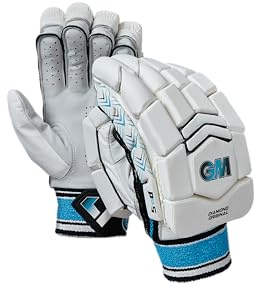 Gunn & Moore GM | Cricket Batting Gloves | Ben Stokes Diamond Original | Sleek Back of Hand Shape | Offset Finger Splits | Calf Leather Palm | 1 Pair