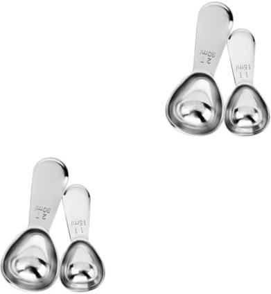 Cabilock 2 Juegos 2 Juegos 30Ml Cuchara Medidora Cuchara Graduada Cuchara Medidora Grano De Café Cuchara Café Bolas 2 piezas * 2