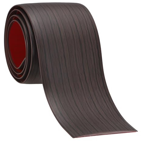 PATIKIL Striscia di Transizione Autoadesiva per Pavimenti Nastro Rivestimento in Laminato Vinilico per Unire Fessure Pavimento Porte Moquette Piastrelle, Noce Nera (76mm x 2m)