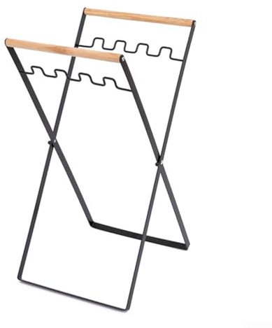 Support pliable pour sac poubelle avec support solide, convient pour divers événements en plein air (noir)