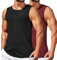 COOFANDY Herren Fitness Tank Top Funktionsshirt Men's Athletic Tanktop Cut Off Muscle Shirt Sport Schwarz/Dunkelrot (2 Stück) M