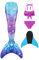 DNFUN Mädchen Monoflossen mit Cosplay Bikini Set und Flossen