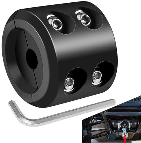 Stoppeur de crochet de treuil en caoutchouc – Compatible avec cordes synthétiques, absorbe les chocs, prolonge la durée de vie du treuil, accessoire pour ATV, et 4x4​