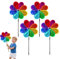 4 Pièces Anti-Oiseaux Moulin à Vent Réfléchissant,Effaroucheur Oiseaux,Moulin a Vent Jardin Exterieur,Carillon à Vent en Forme de Fleur,Décoration de Jardin,pour Jardin terrasse et Balcon