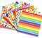 24Bögen Regenbogen Scrapbook Papier, Designpapier Motivpapier für Scrapbooking, DIY Karten, Einladungen, Origami, Pappe Basteln, Dekoration, Doppelseitiges Hintergrundpapier, PartyDeko 30x30cm