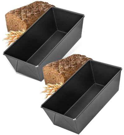 Zenker Lot de 2 Moules à pain antiadhésif 31 cm avec couvercle | Cuisson maîtrisée, Lot de 2, Acier 31 x 16 x 10 cm, Revêtement ILAG Special, Format pain de mie et cakes salés